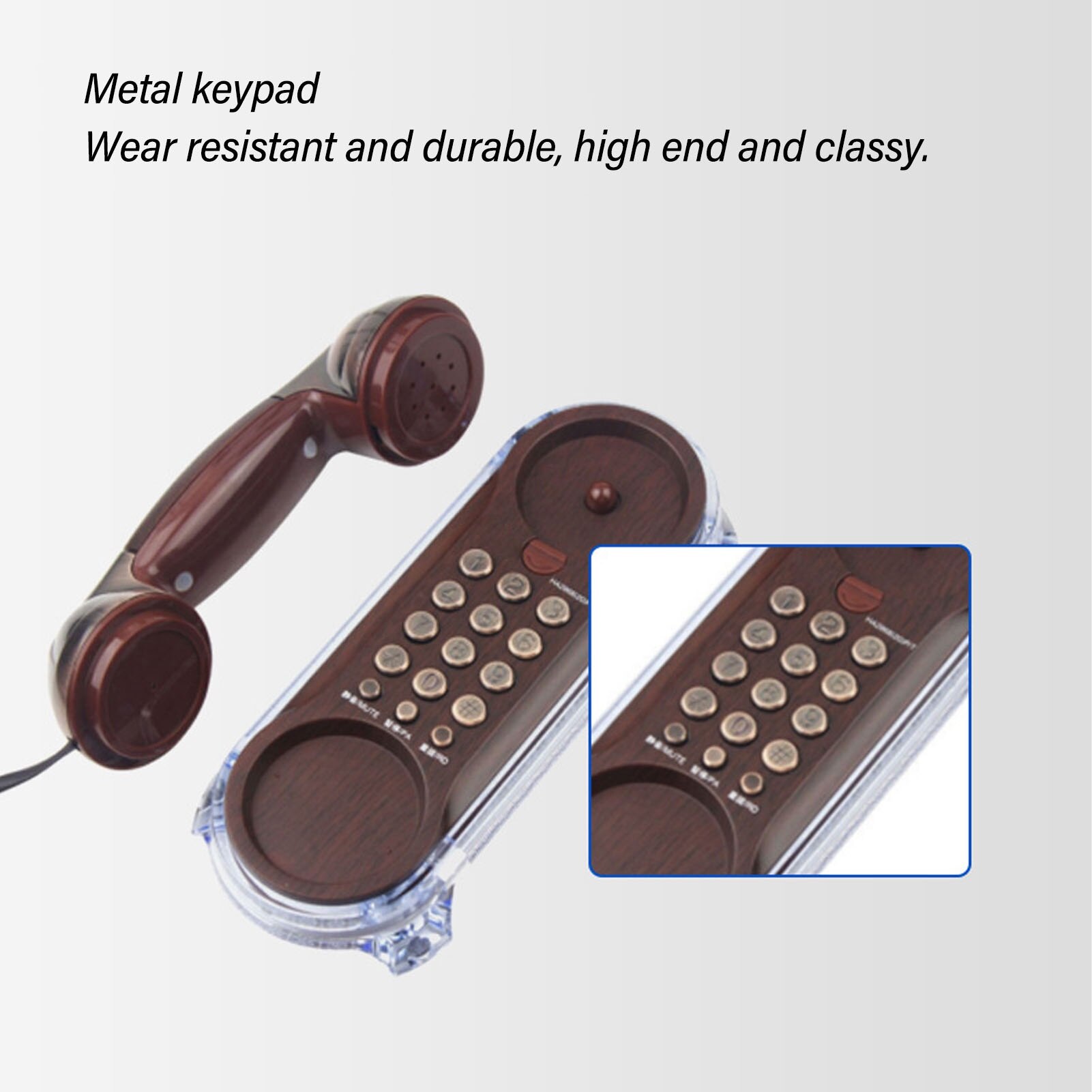 Telefon fix retro, Mmgoqqt, Plastic, Maro - eMAG.ro