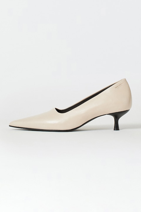 Vagabond Shoemakers, Pantofi din piele cu toc kitten Lykke, Crem