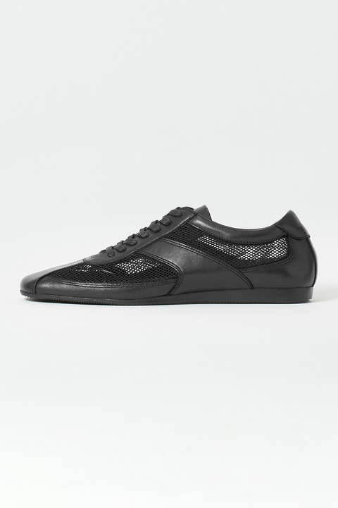 Vagabond Shoemakers, Pantofi sport din piele cu insertii din plasa, Negru