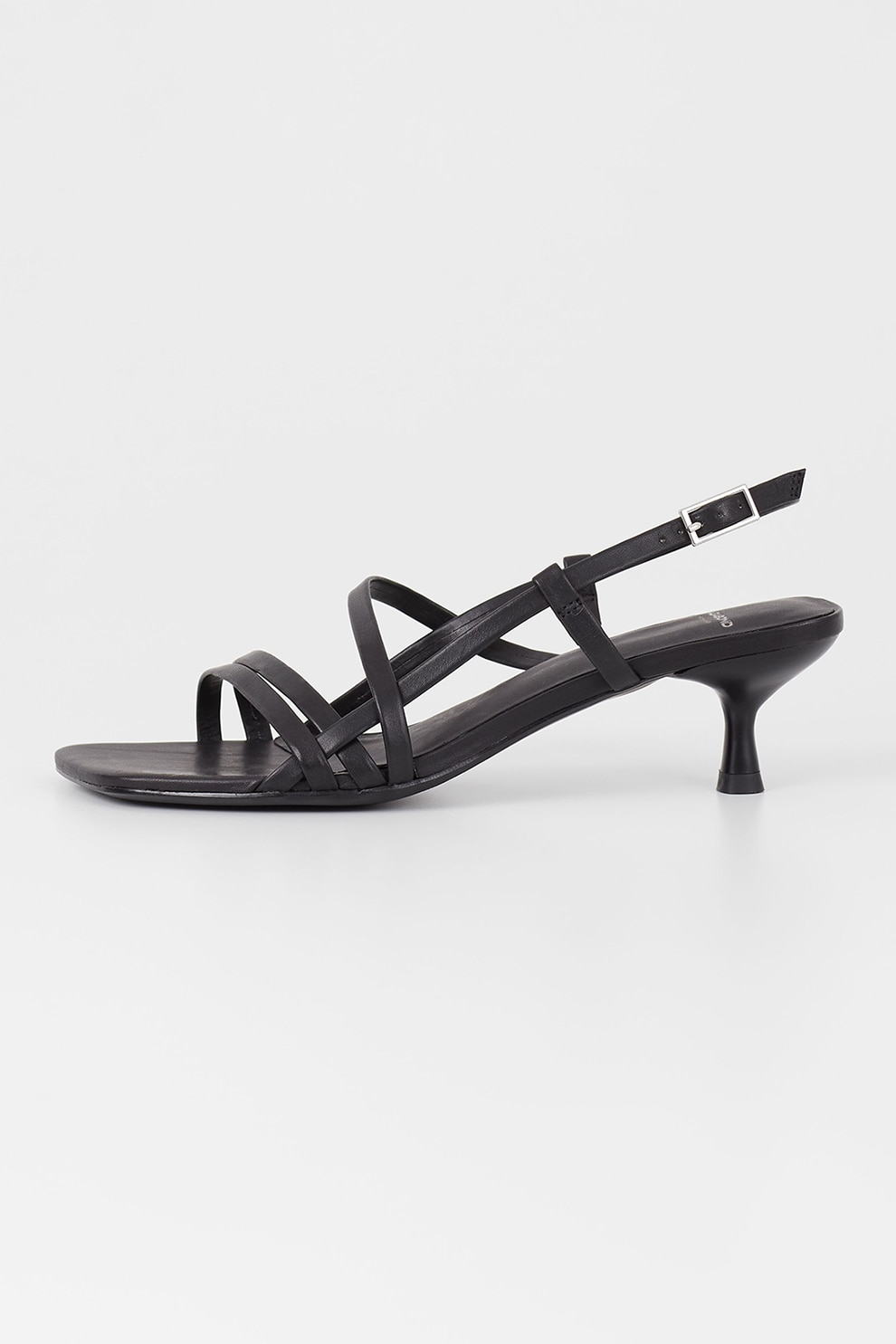 Vagabond Shoemakers, Sandale din piele cu toc kitten, Negru, 39