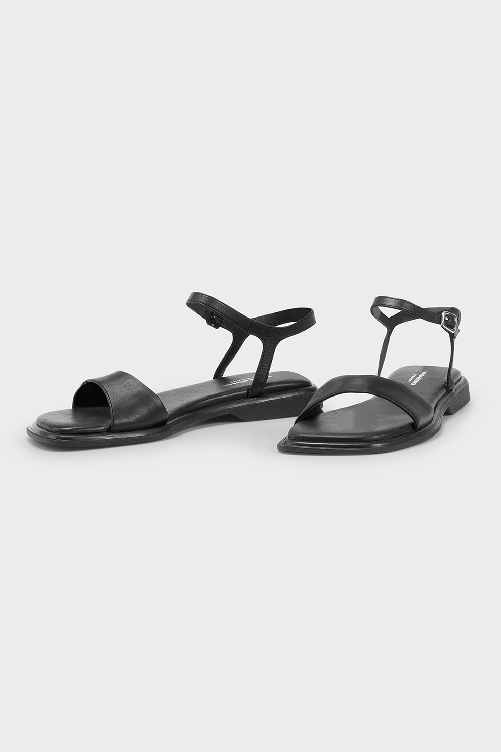 Vagabond Shoemakers, Sandale din piele cu talpa plata, Negru, 37