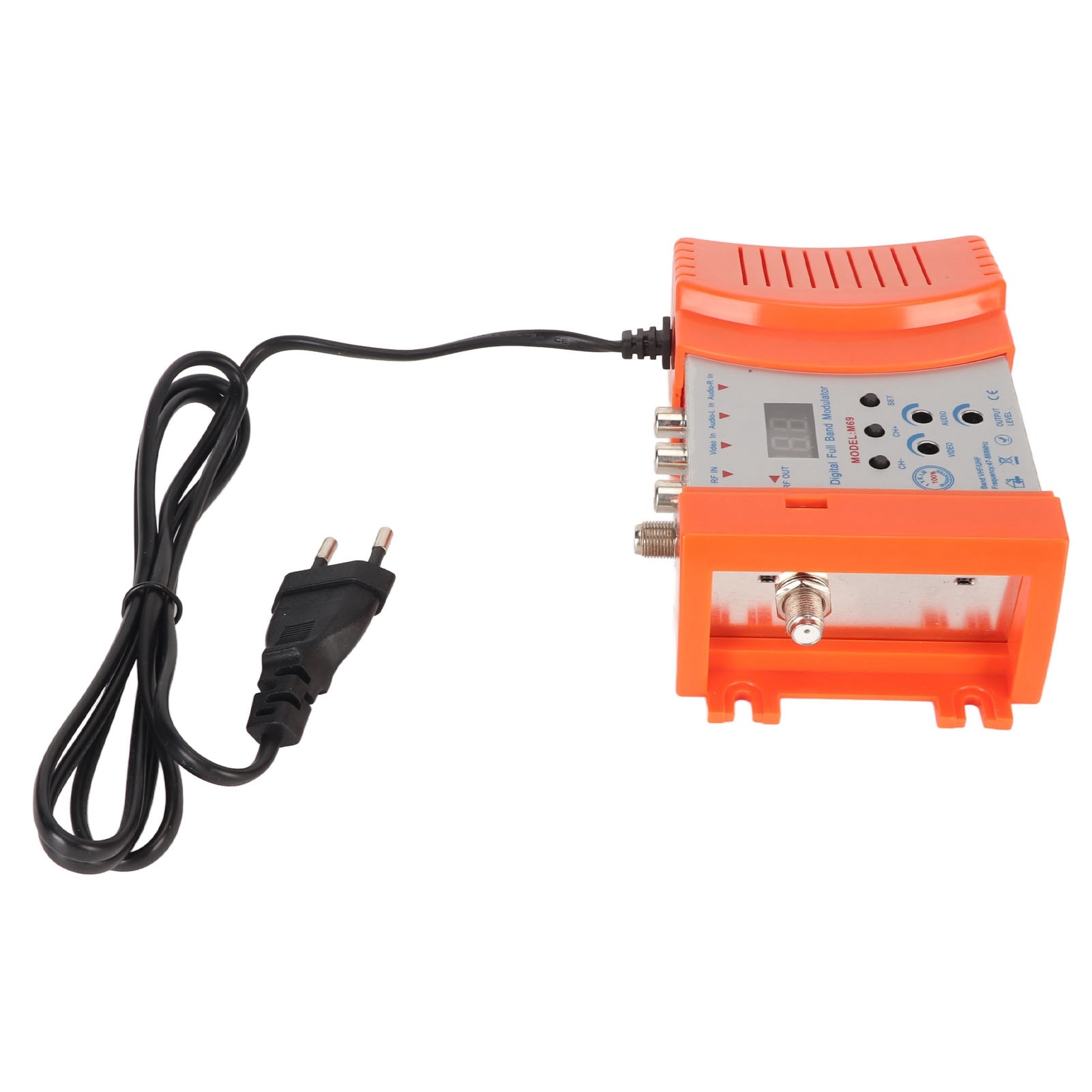 Modulator AV la RF Mmgoqqt, suport VHF UHF, afisaj digital, 90