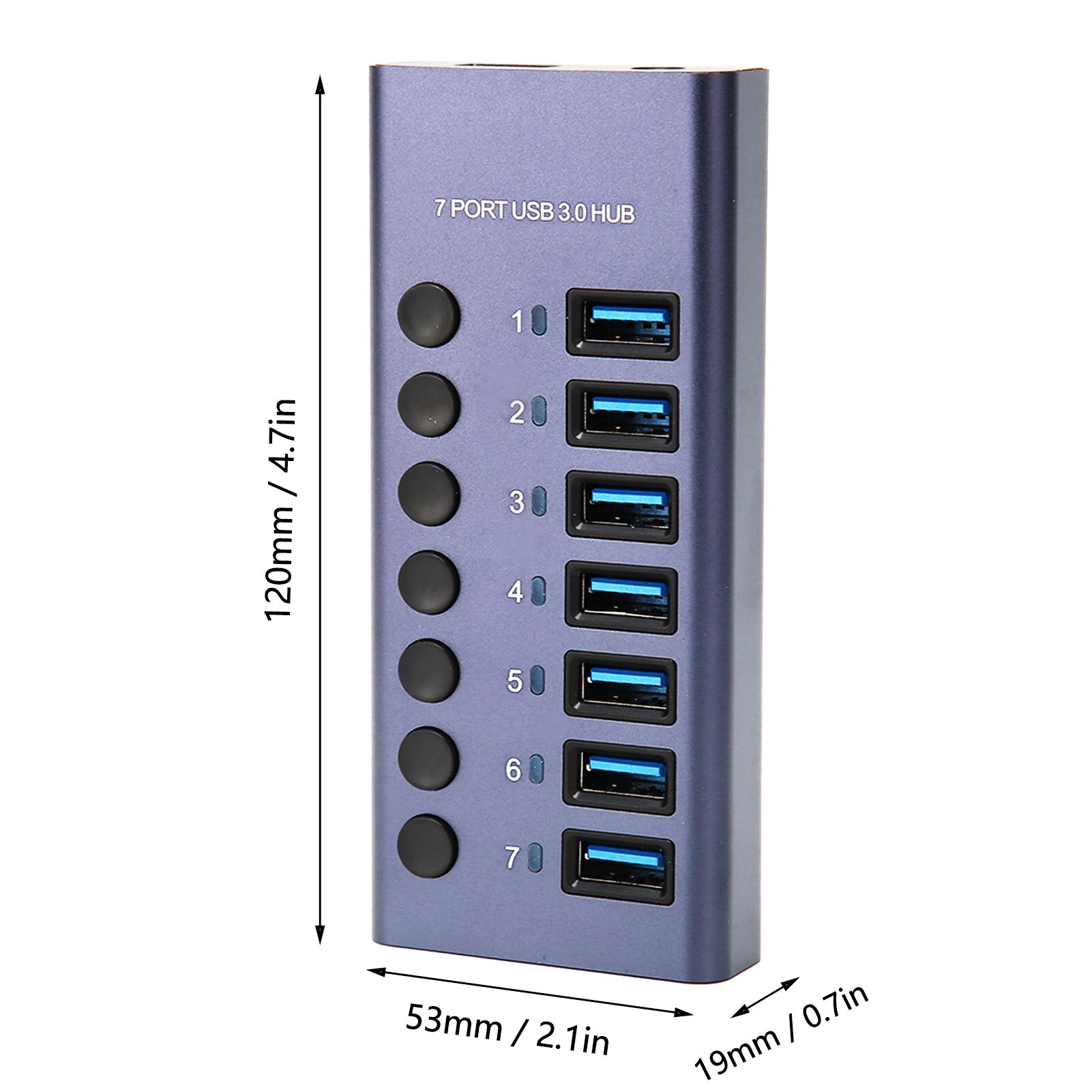 AXAGON HUE-S2B USB 3.0 Hub – 4 Ports Mit Schnelllade-Funktion, Inkl. MicroUSB-Stromversorgung