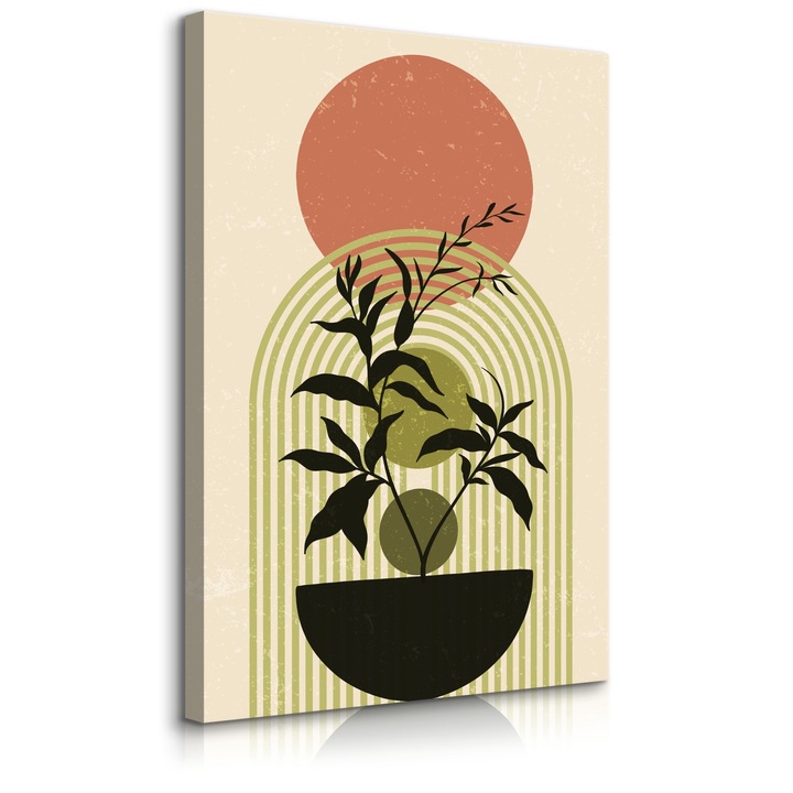 Tablou Muralo Decorare de perete pentru camera de zi Boho 80 cm x 120 cm Abstractie 3D, Soare, Natura