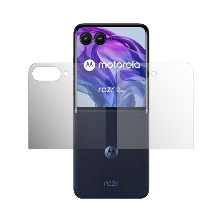Комплект от 2X Folie24 протектори за екран, за Motorola Razr 50 Ultra, 1X Ultra-Clear + 1X Matte, пълно покритие на дисплея, залепващи, гъвкави със саморегенерация