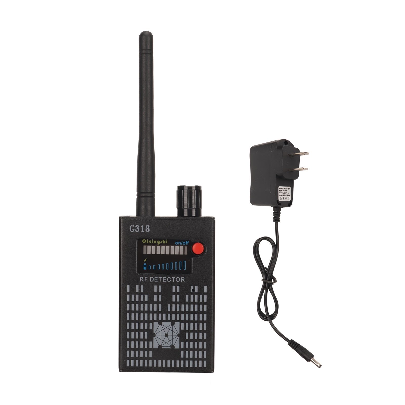 Detector de camere ascunse G318, Mmgoqqt, negru, autonomie lunga, 100-240V