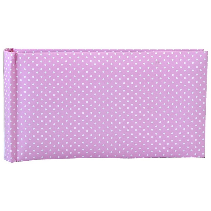 Album foto, TRADAG, polipropilena, 100 fotografii, 17 x 17 cm, roz/alb