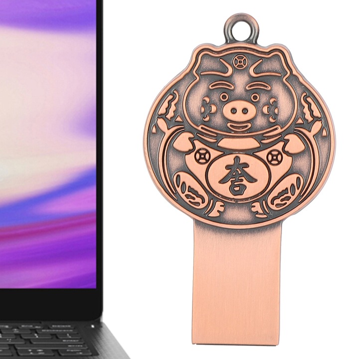 Jormftte 128 GB fém USB 2.0 pendrive, vízálló, hordozható