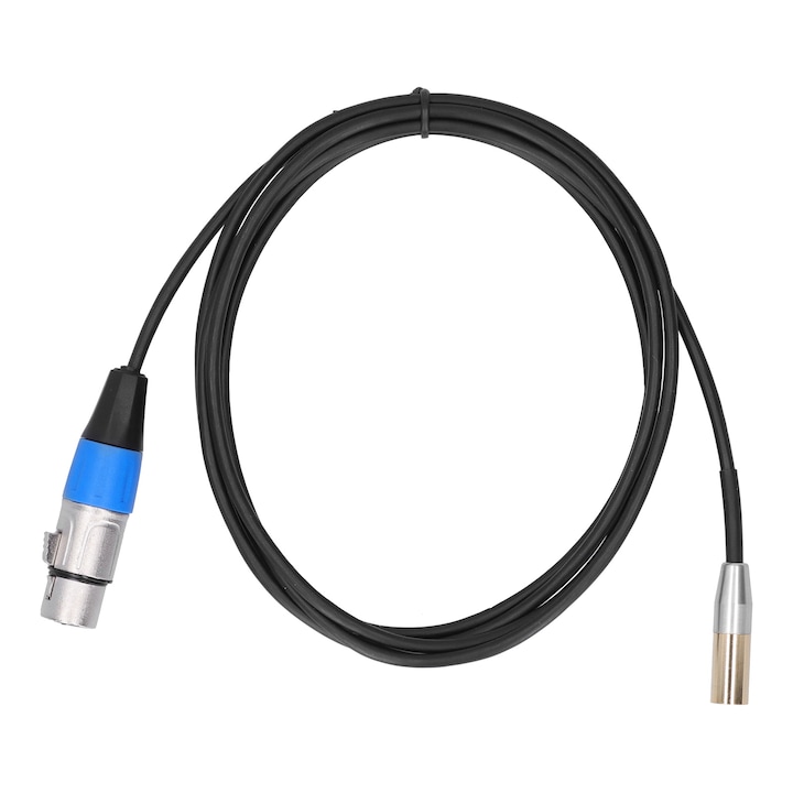 Cablu audio 3 pini, Enforose, mini XLR masculin la XLR feminin, cupru, 1m