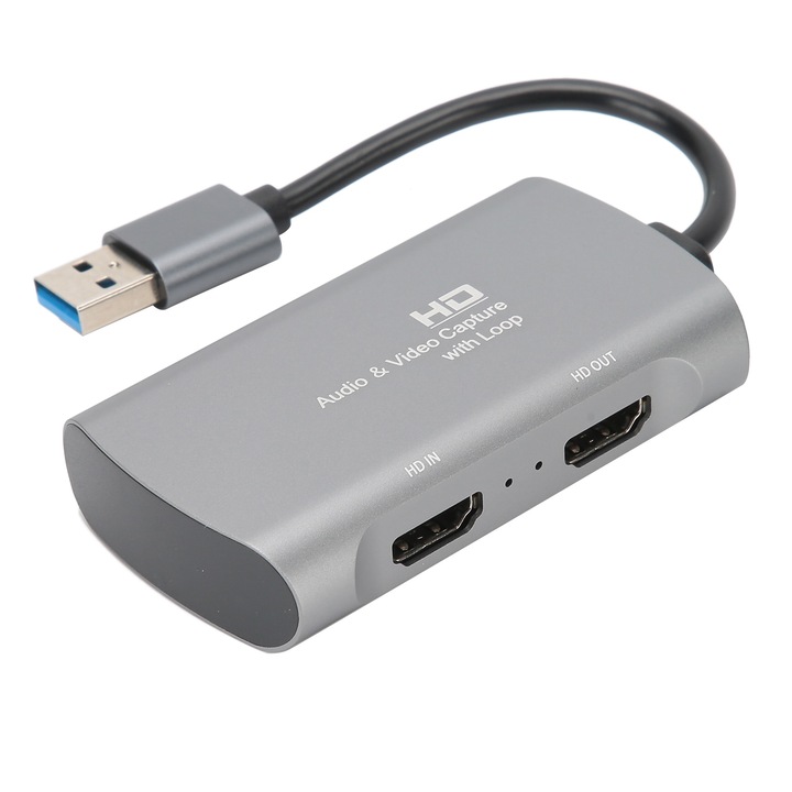 Аудио-видео карта за заснемане Z31 1080P HDMI/F към HDMI/F+ USB2.0/M, Поддържа локален изход на цикъл, Enforose