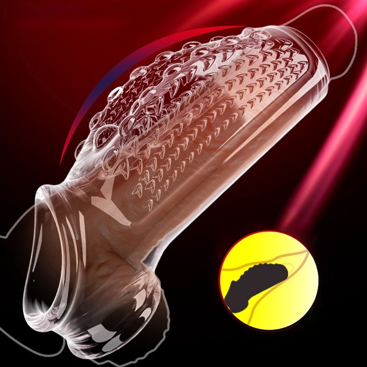 Manson prelungitor pentru penis, marire, punctul G si stimularea orgasmului, material TPE, moale, jucarii sexuale, Impermeabil, transparent