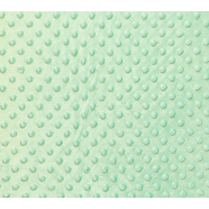 Tesatura moale polar buline Minky culoare CYAN, dimensiune 3 m x 150 cm