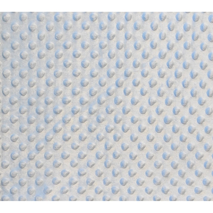 Tesatura moale polar buline Minky culoare albastru deschis, dimensiune 3 m x 150 cm