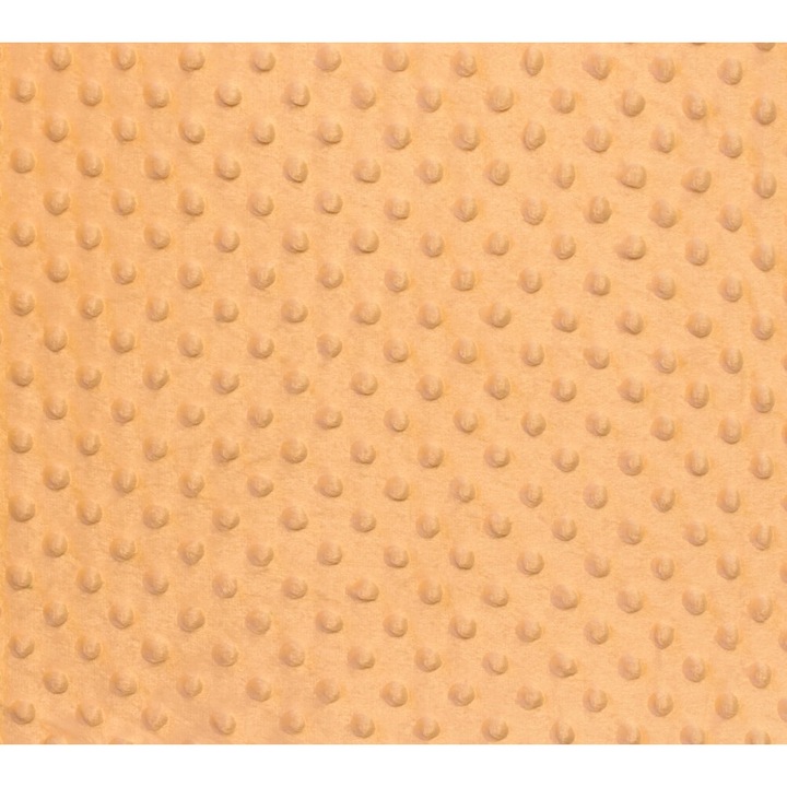 Tesatura moale polar buline Minky culoare mustar, dimensiune 3 m x 150 cm