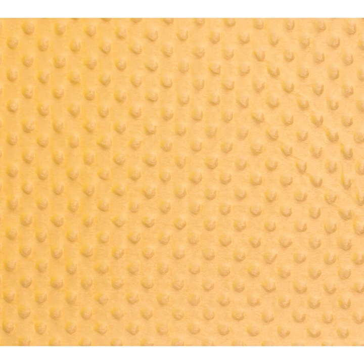 Tesatura moale polar buline Minky culoare lamaie, dimensiune 3 m x 150 cm