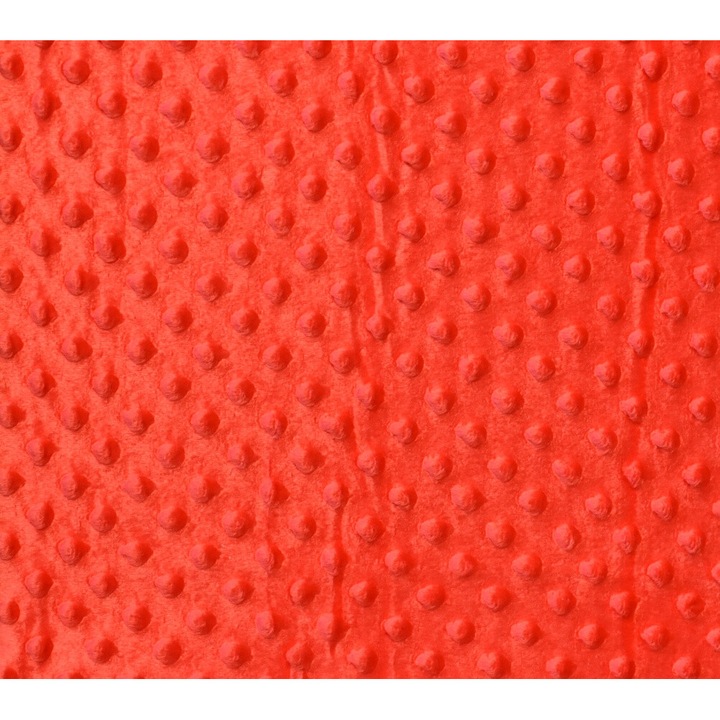 Tesatura moale polar buline Minky culoare rosu, dimensiune 3 m x 150 cm