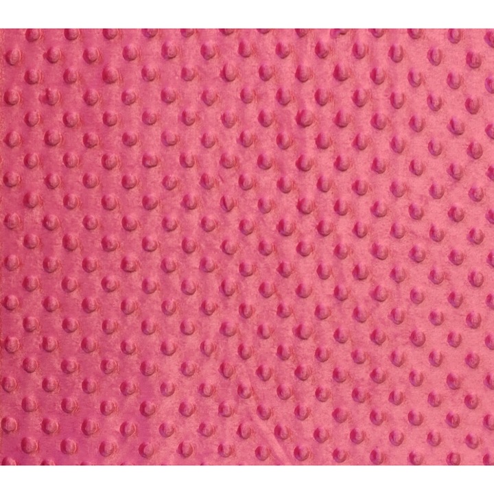 Tesatura moale polar buline Minky culoare roz aprins, dimensiune 3 m x 150 cm