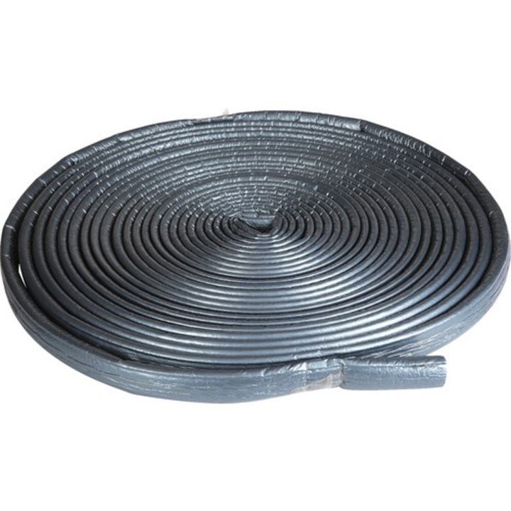 Tub izolatie cu folie de protectie pentru instalatii sanitare Tubolit S Plus, ∅ 18 mm, grosime 4 mm, colac 20 m