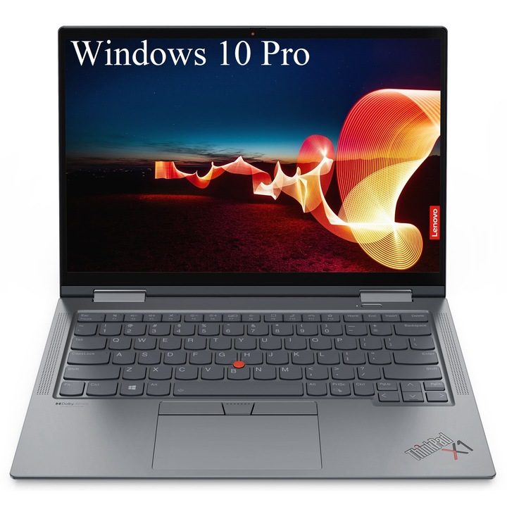 Лаптоп 2 in 1 Lenovo ThinkPad X1 Yoga Gen 6, 14" 1920x1200 IPS 400nits Touch Screen, Intel Core i7-1185G7 4-core, 16 GB DDR4, 1TB SSD m2 PCIe, Intel Iris Xe Graphics, Aluminium Body 1.40 kg, Windows 11 Pro, Storm Grey