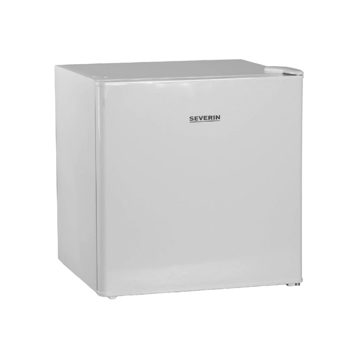 Mini congelator Severin, S8886, H 50 cm, ideal pentru birou/rulota/bucatarie mica, volum 32 litri, congelare 4 stele, temperatura ajustabila, 2 compartimente, 1 raft din sticla, usa reversibila, picioare ajustabile, silentios, design compact, alb