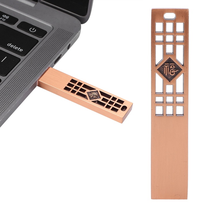 USB 2.0 флаш памет, 16 GB, метална, преносима, водоустойчива