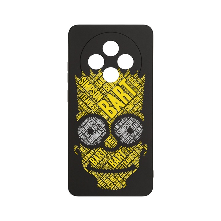 BestCase 1.2mm Szilikon telefontok, kompatibilis modell Xiaomi Redmi 14C, Calligraphy Bart Simpons, Kameravédelem, Mikroszálas puha belső, PB 1533