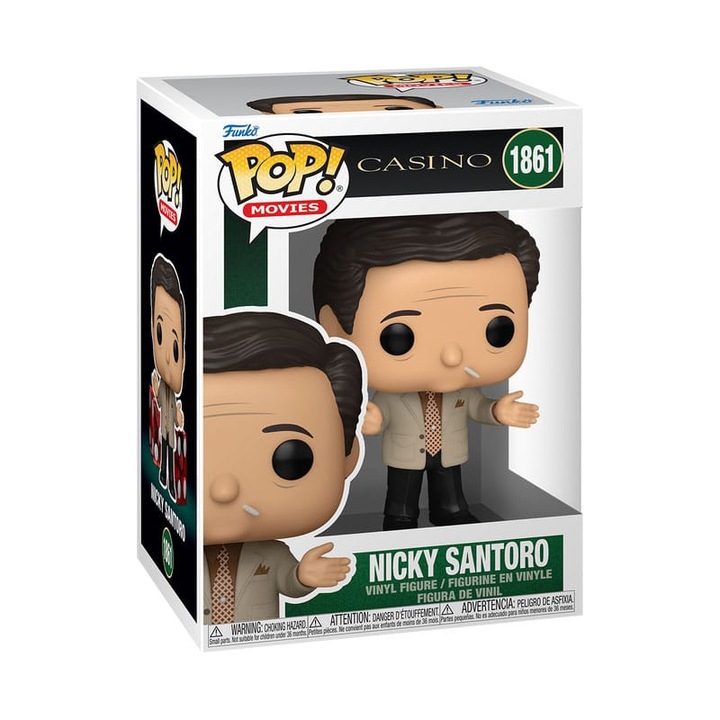 Funko POP Casino 1861 Nicky Santoro figura, 10 cm, apró részletek