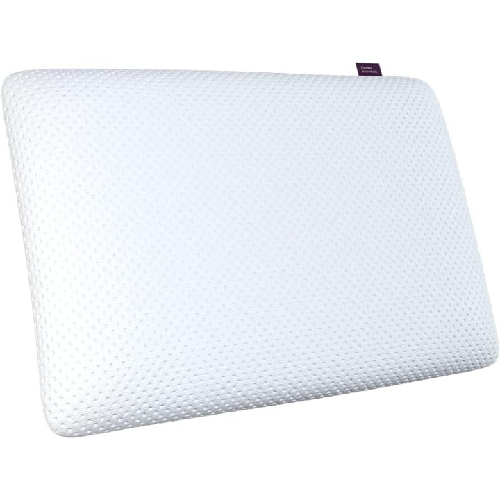 Perna de pat 40x60 cm Emma, spuma cu memorie, regleaza umiditatea, alba