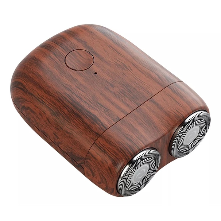 Aparat de Ras Electric Portabil, Maro, Autonomie 45 min, Incarcare Type-C, 2 Lame, Rezistent la Apa