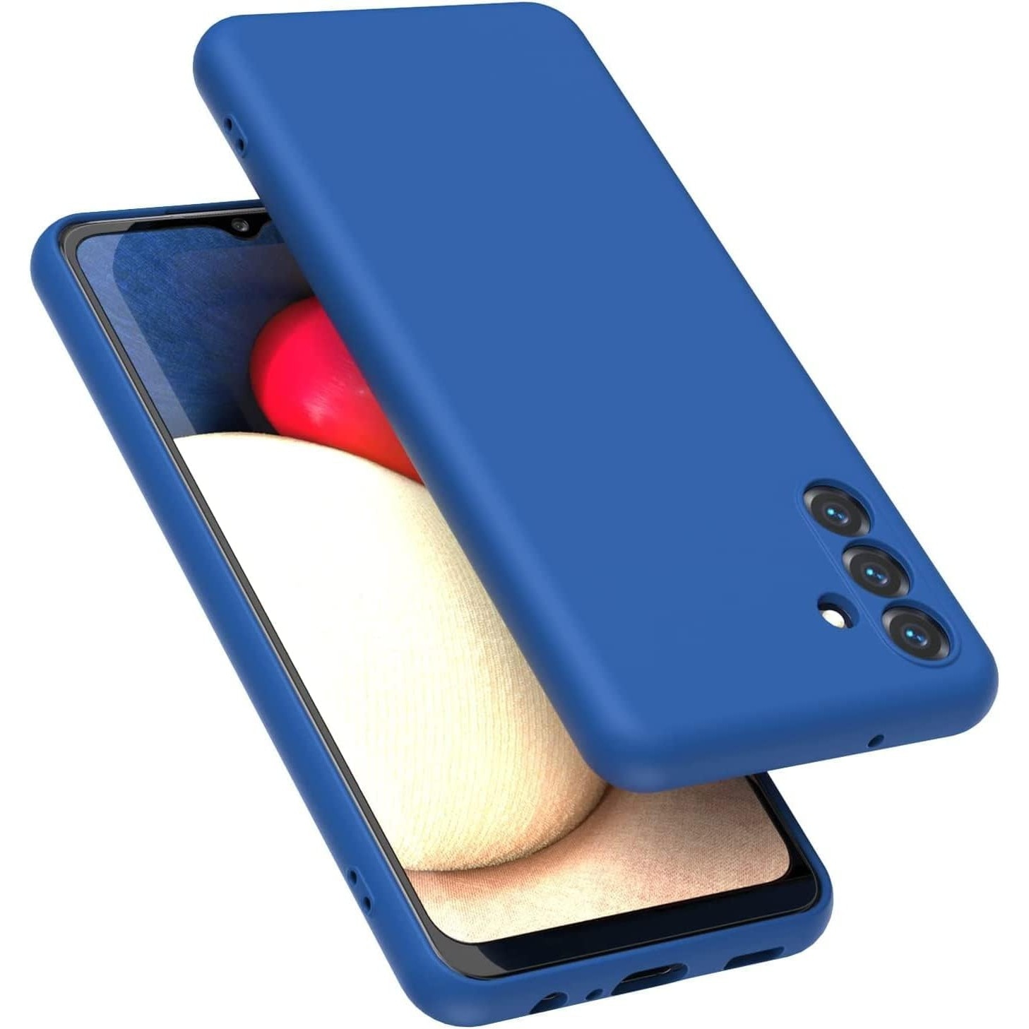 Husa de Protectie, Flippy, pentru Samsung Galaxy S24 FE, Liquid Silicone, cu Microfibra pe Interior, Protectie Antisoc, Compatibil Incarcare Wireless, Albastru