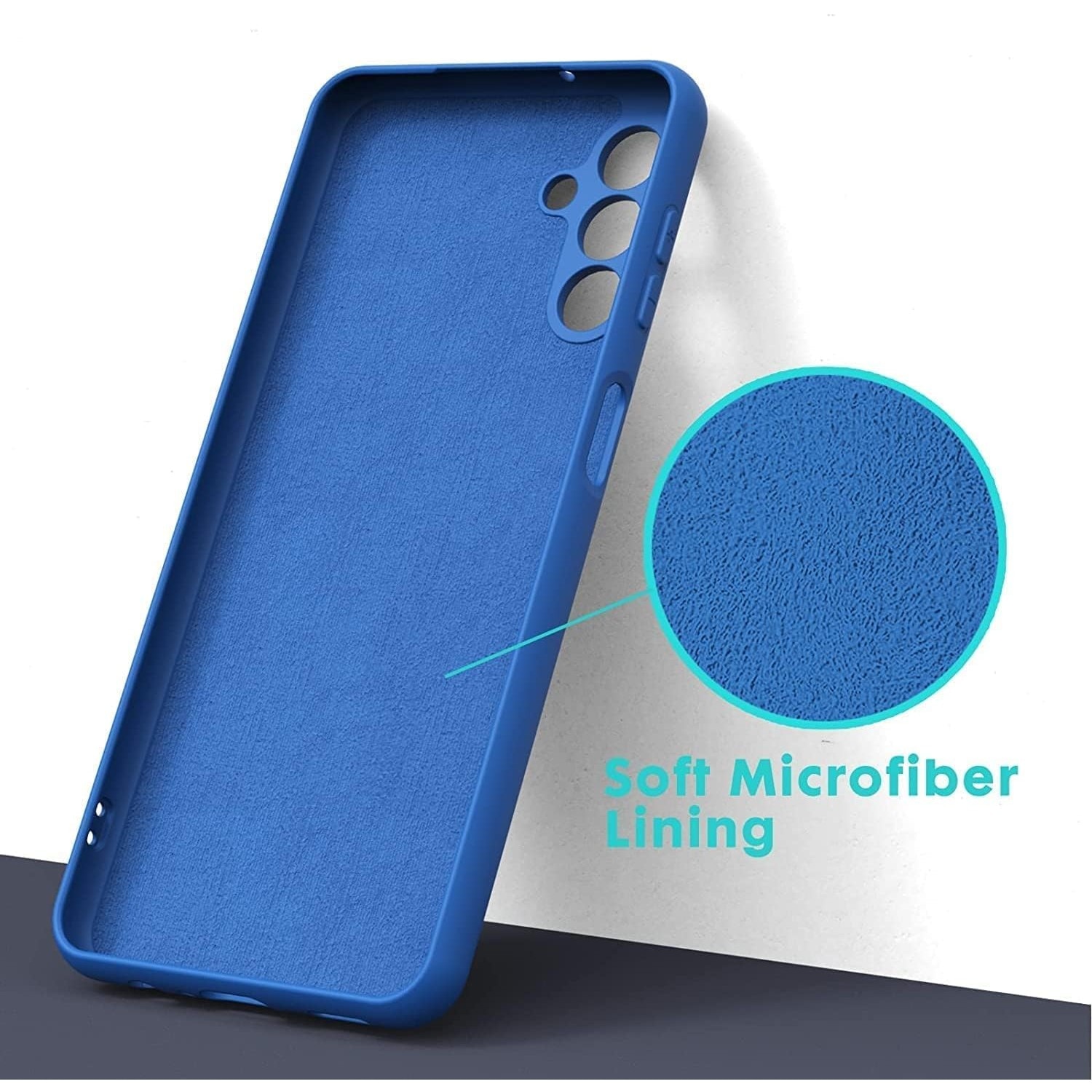 Husa de Protectie, Flippy, pentru Samsung Galaxy S24 FE, Liquid Silicone, cu Microfibra pe Interior, Protectie Antisoc, Compatibil Incarcare Wireless, Albastru