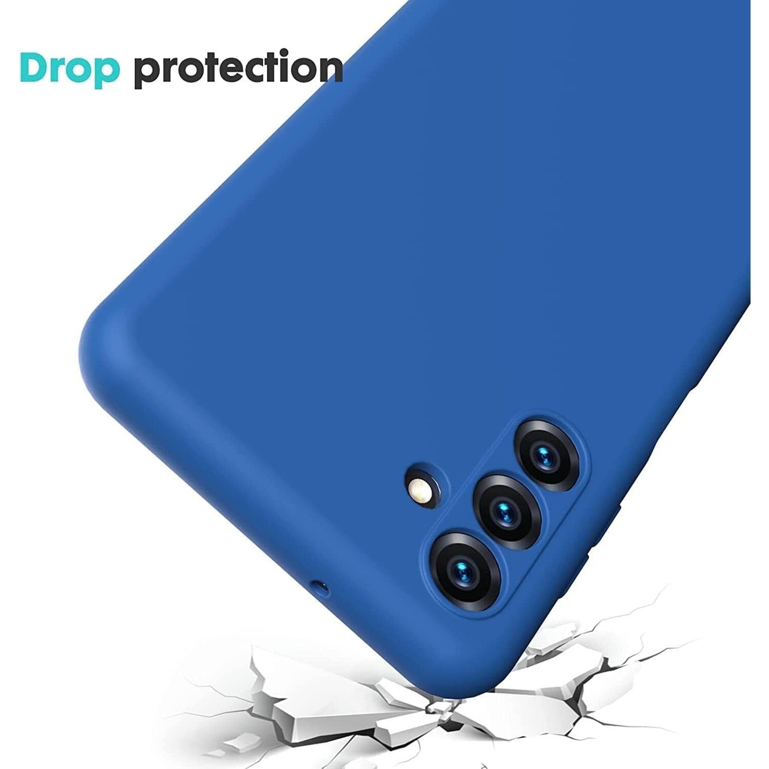 Husa de Protectie, Flippy, pentru Samsung Galaxy S24 FE, Liquid Silicone, cu Microfibra pe Interior, Protectie Antisoc, Compatibil Incarcare Wireless, Albastru