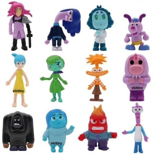 Set 6 figurine breloc inside out 2 VICTINY® 5 cm / 7 cm / 9 cm