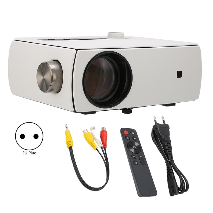 Hordozható videoprojektor YG430, fehér, 1920x1080, 280 ANSI lm, méretek 325x220x120mm