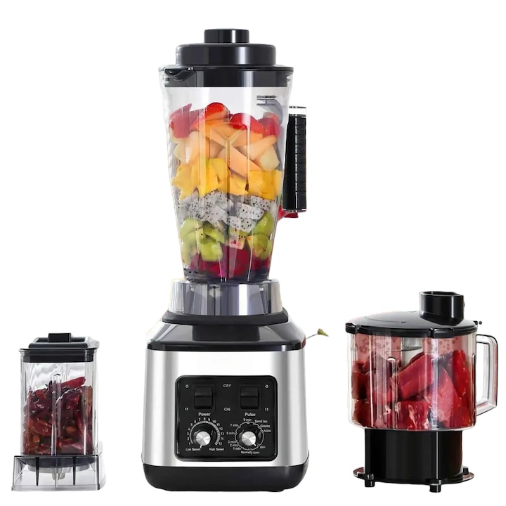 Blender Xiaomi 600W, 1.75L, 6 lame din otel inoxidabil, auto-curatare, capac de siguranta