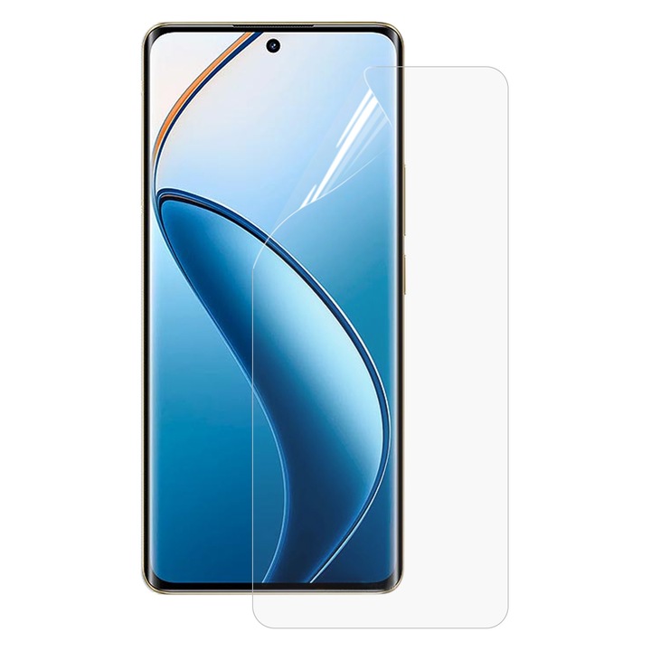 Силиконово фолио за екран за Realme XT, силиконов хидрогел, регенерируем, гъвкав хидро-кристал, пълна защита, Full Glue, лесен монтаж, пълен комплект за монтаж
