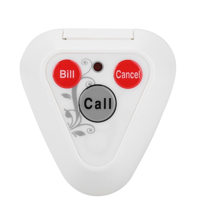 Безжичен приемник Jormftte с ръчен часовник + 10 предавателя, функция за вибрация, LCD дисплей, 100-240V