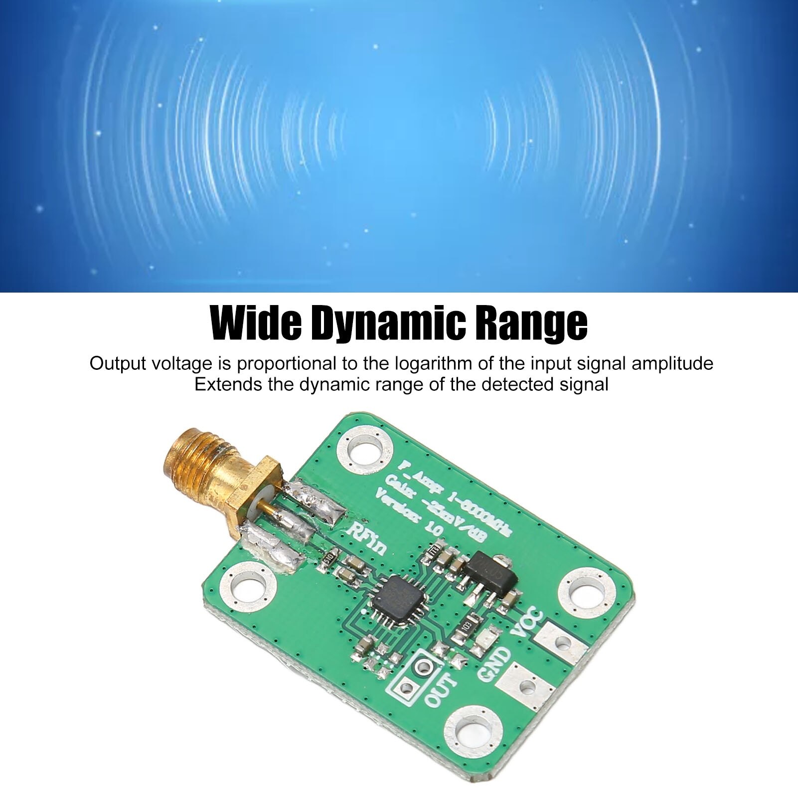 Ad8317 Detector Logaritmic Jormftte, Chip AD8317, 1-8000MHz, Interval dinamic ...
