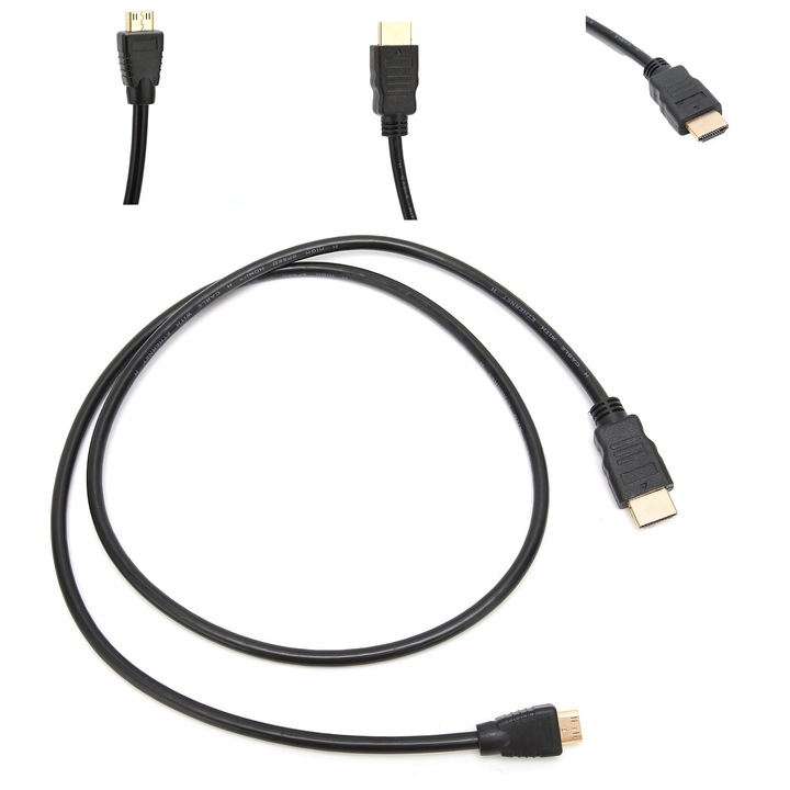 HDTV-HDTV kábel HD multimédiás interfész A-C típusú hosszabbító kábel átalakító 1m (OD:5.0)