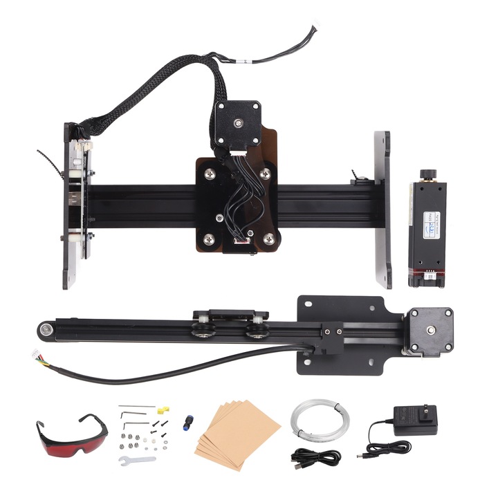 Jormftte lézergravírozó műszer, 170x170mm, 450nm, 5.5W, fémhez/fához/bőrhöz