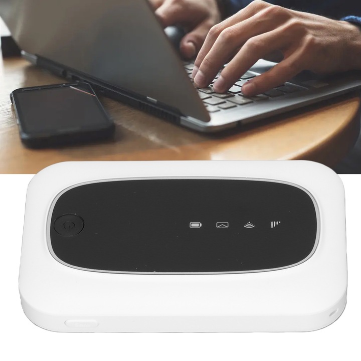 Jormftte M6 4G mobil WiFi router, 300Mbps, fehér, hordozható