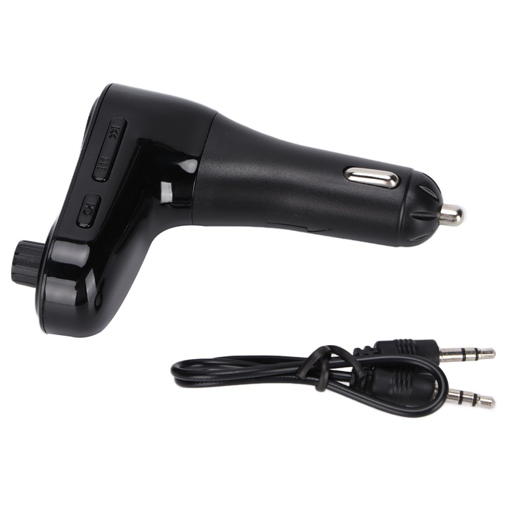 C5 vezeték nélküli zenelejátszó autóba, FM Bluetooth adó autóba kihangosított hívásokkal és LCD kijelzővel DC 12V-24V