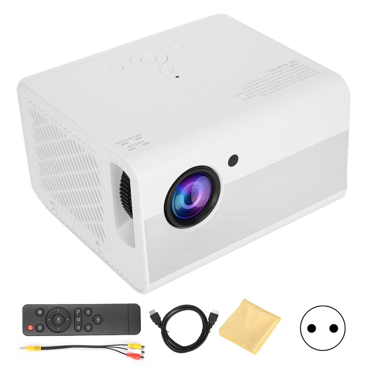 Jormftte videoprojektor, 1080P, 1.37:1, Bluetooth, 100-240V