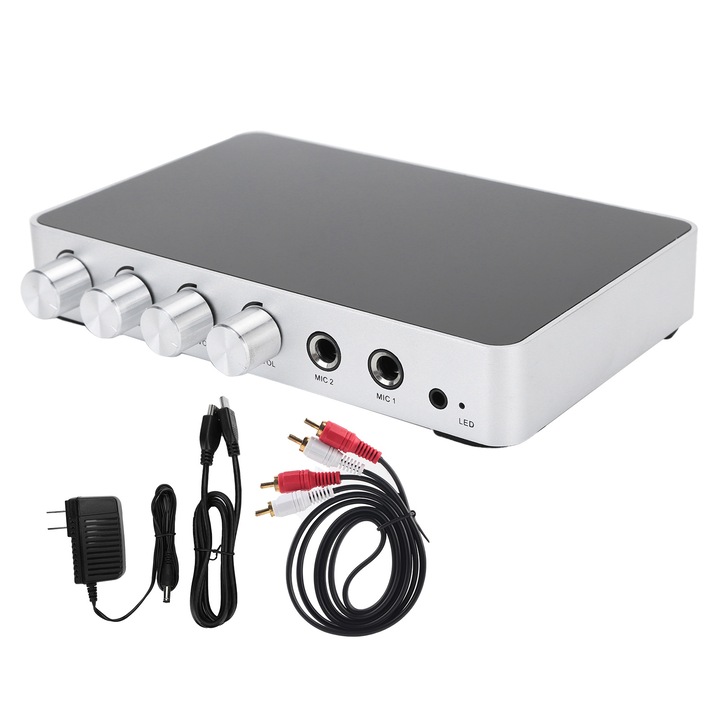 Mixer audio Jormftte, 4K, 11.1 csatornás, mélynyomóval, hordozható, 722g