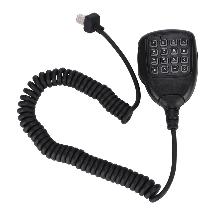 Jormftte HM154T kézi mikrofon, méretei 11x6.3x3cm, súlya 198g, autórádióhoz használható