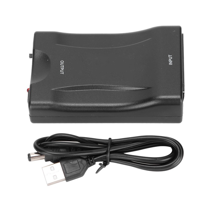 SCART – HD multimédiás interfész adapter, Jormftte, 1080p, fekete