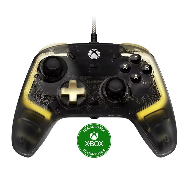 Vezetékes Xbox kontroller, testreszabható világítás, Hall-effektus, fekete