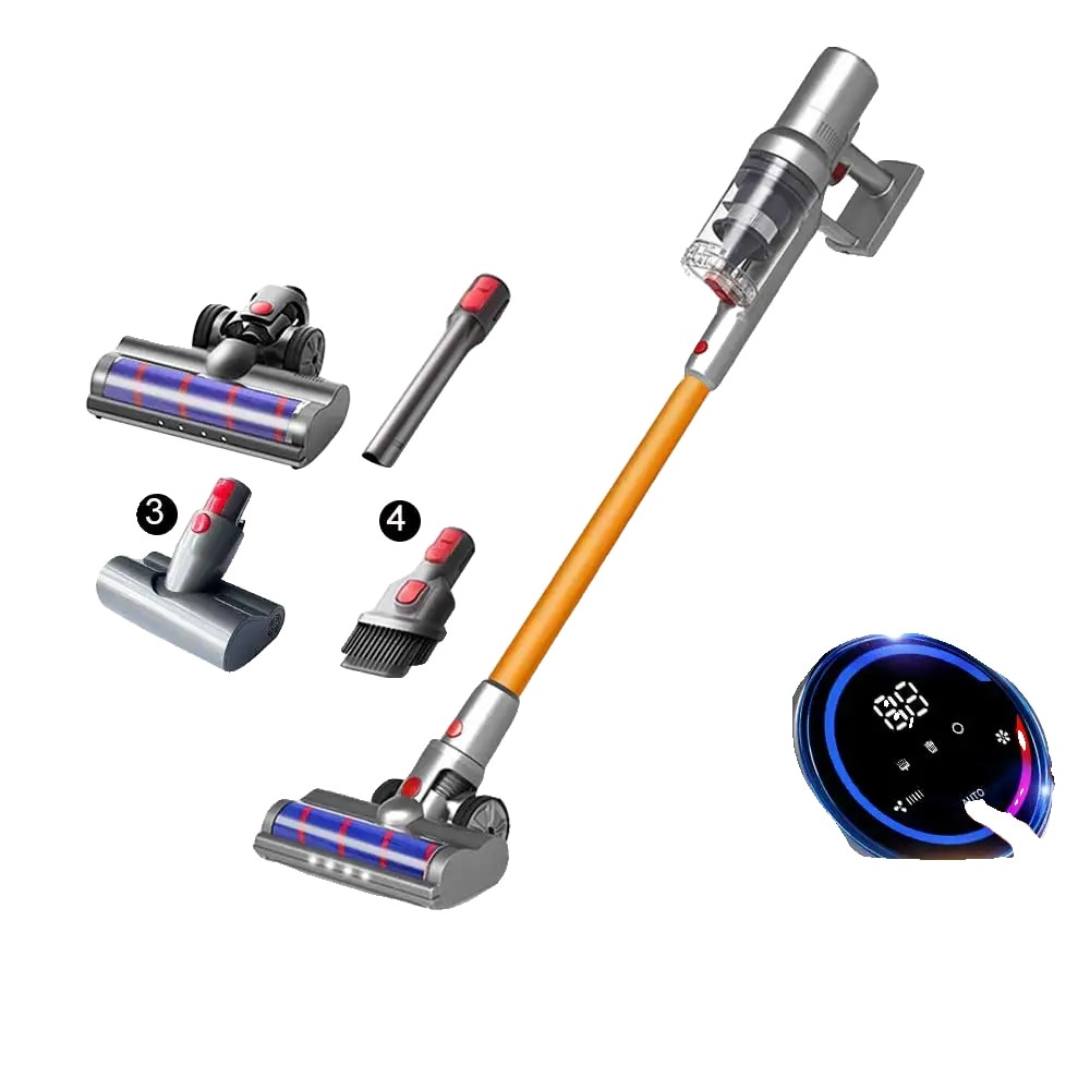 Aspirator vertical fara fir, 27000PA, senzor inteligent de praf, display tactil, 0.6-1L, 40 minute autonomie