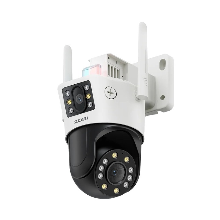 Térfigyelő kamera, 8MP, 107°-os látószög, fehér, időjárásálló