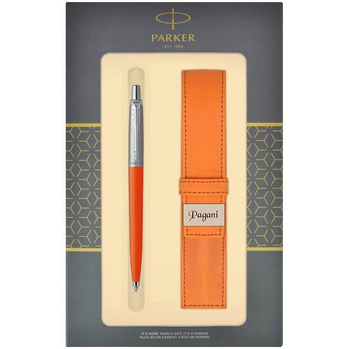 Писалка Parker Jotter, оранжева, с калъф